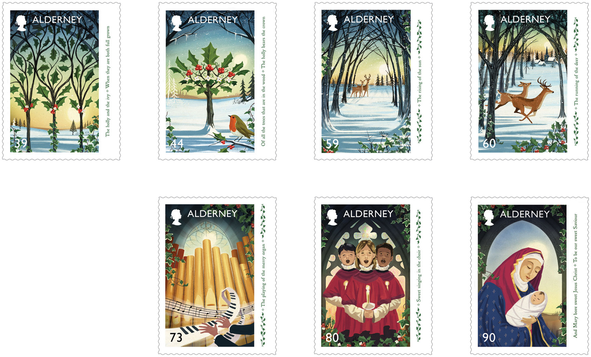 Set of 7 Stamps
